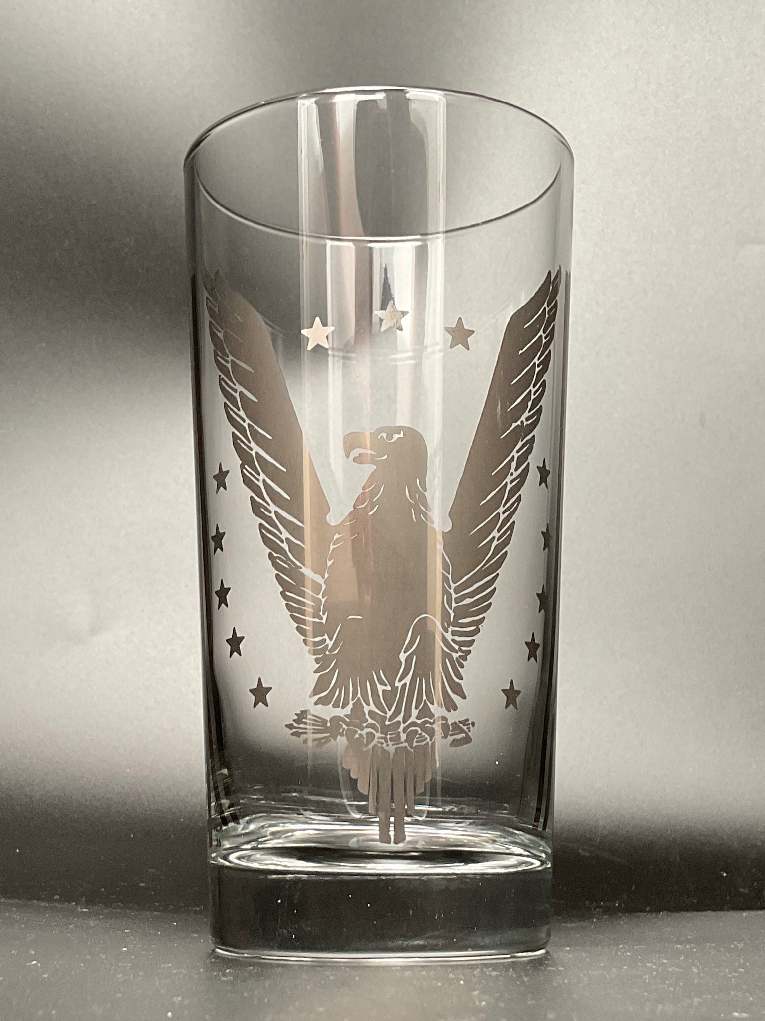 Gay Fad Victory Etch Design Glass | National Heisey Glass Museum